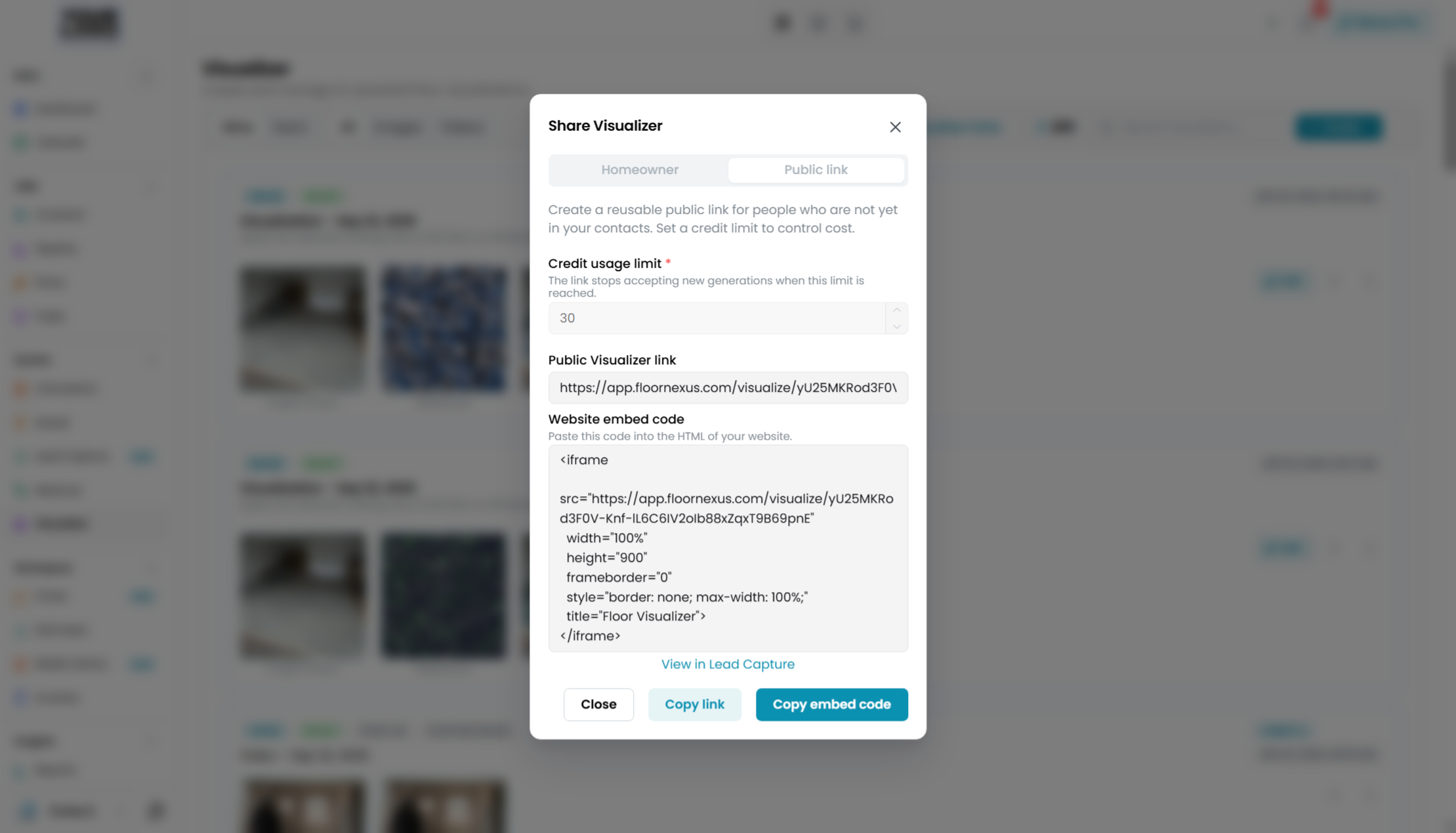 Screenshot for step 10: Open Visualization Interface