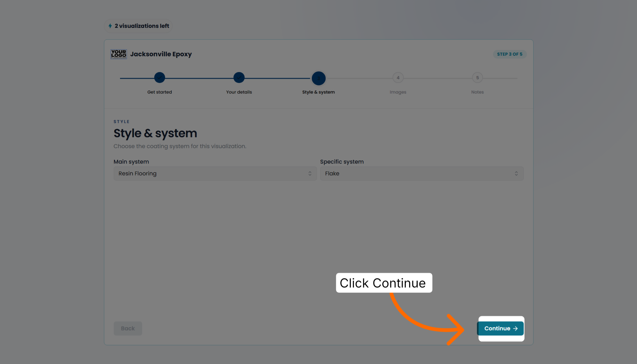 Screenshot for step 14: Proceed to Next Step