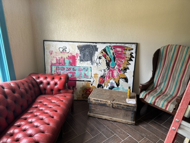 The relaxed lounge vibe at The Hattery at Lajitas