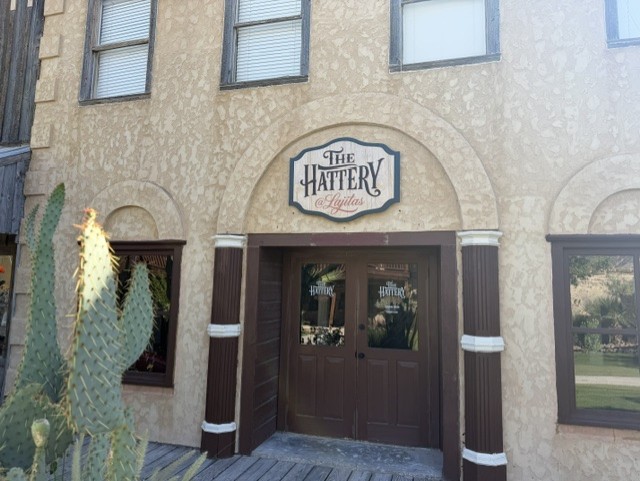 The entrance to The Hattery at Lajitas