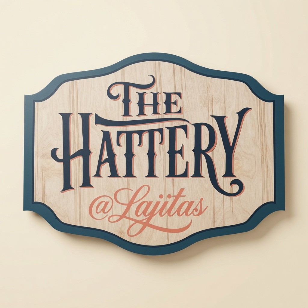 The Hattery at Lajitas sign on the Lajitas Boardwalk
