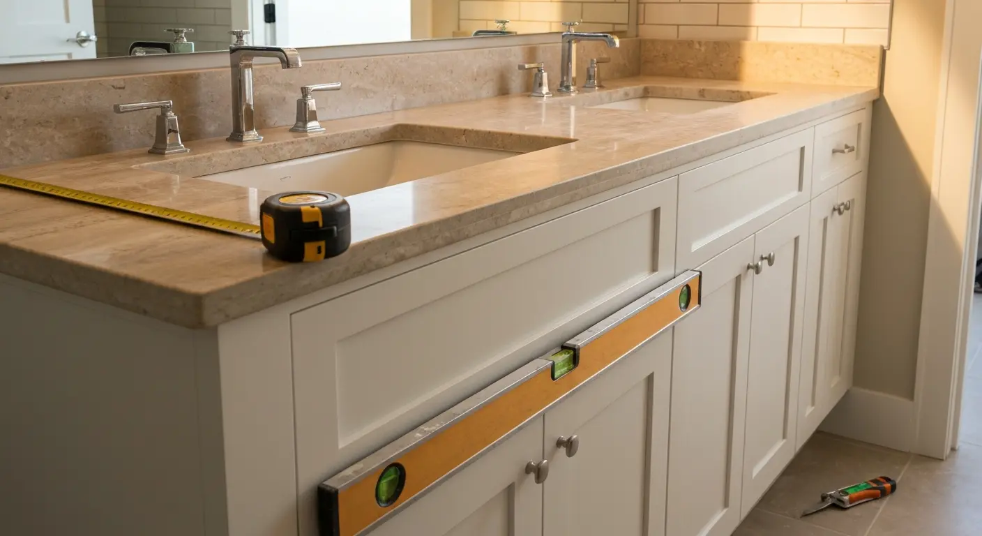 Bathroom vanity installation