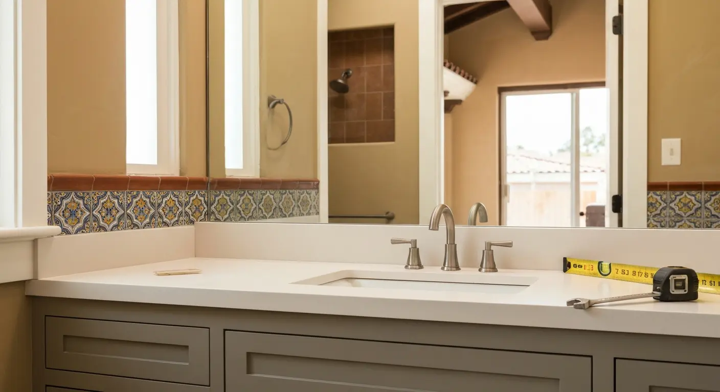 Bathroom vanity installation