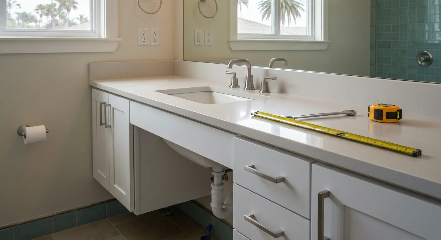 Bathroom vanity installation