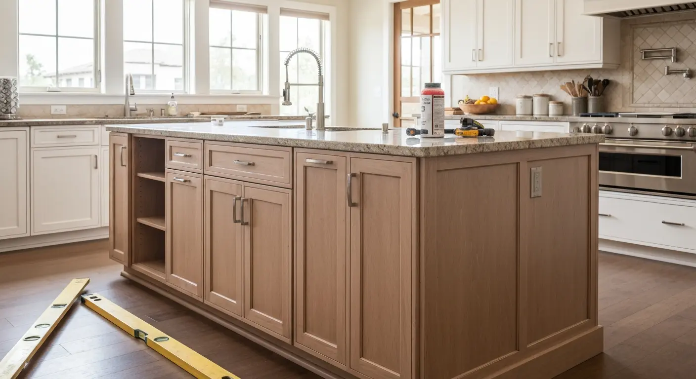 Kitchen island installation