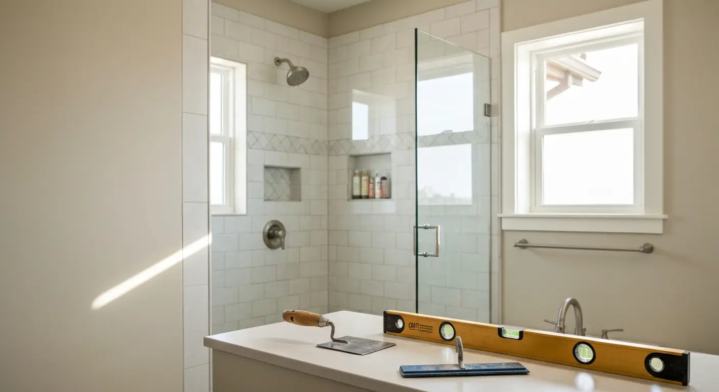 Tile shower installation