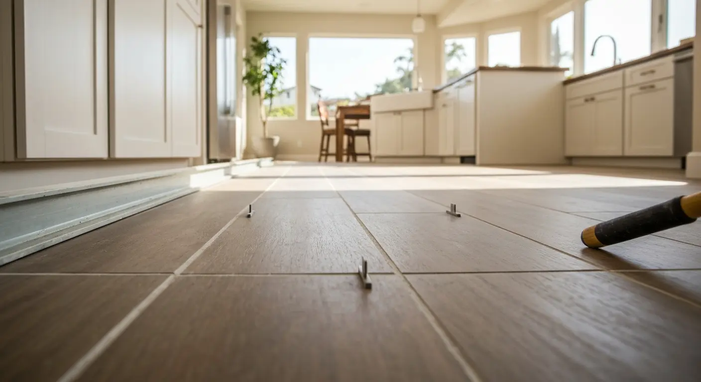 Kitchen flooring installation