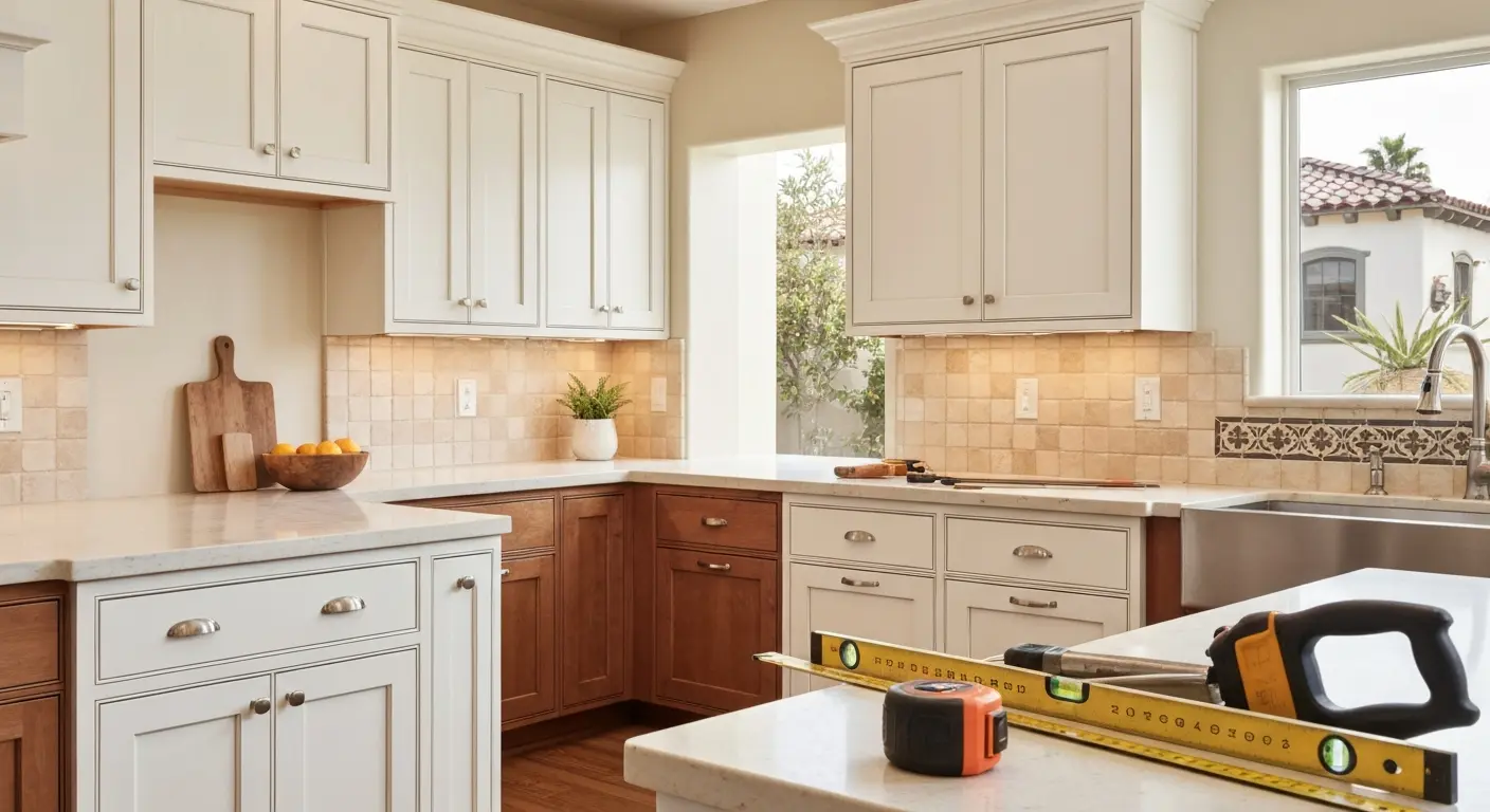 Custom kitchen cabinet installation