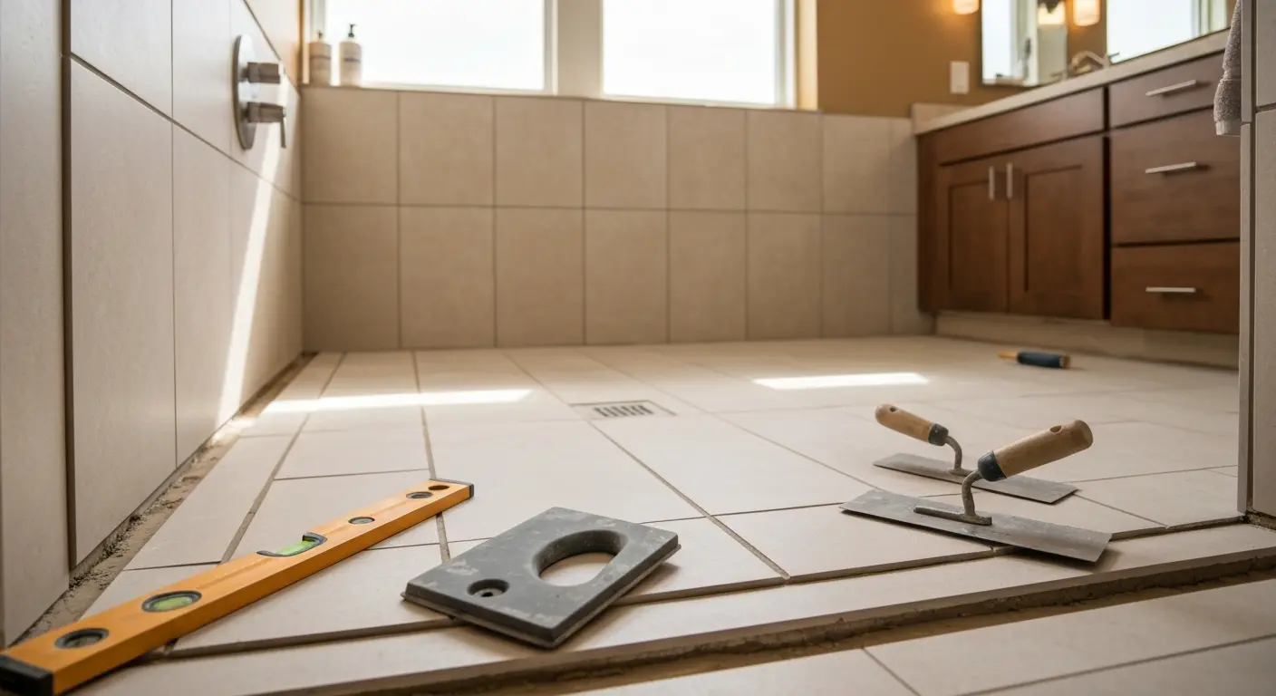 Shower floor installation