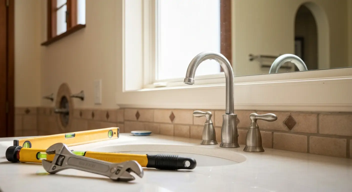 Bathroom fixture installation