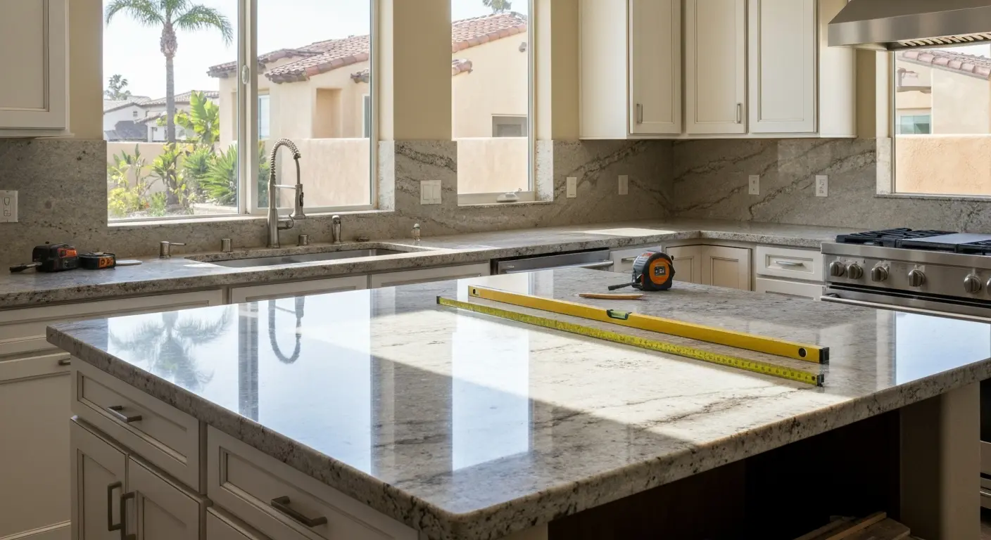 Kitchen countertop installation