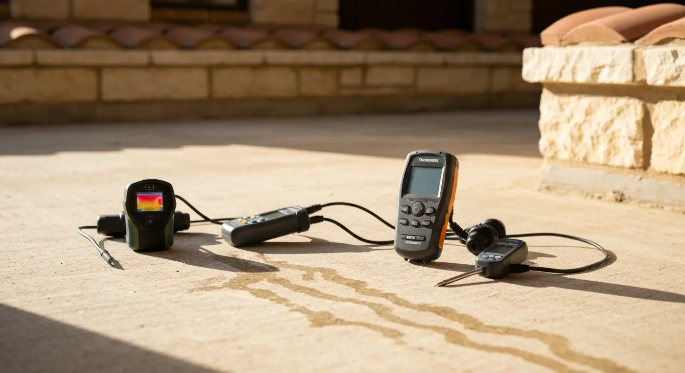 Slab leak detection equipment used in Converse