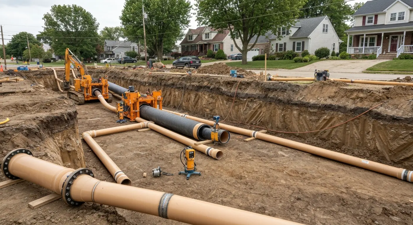 Pipe replacement work