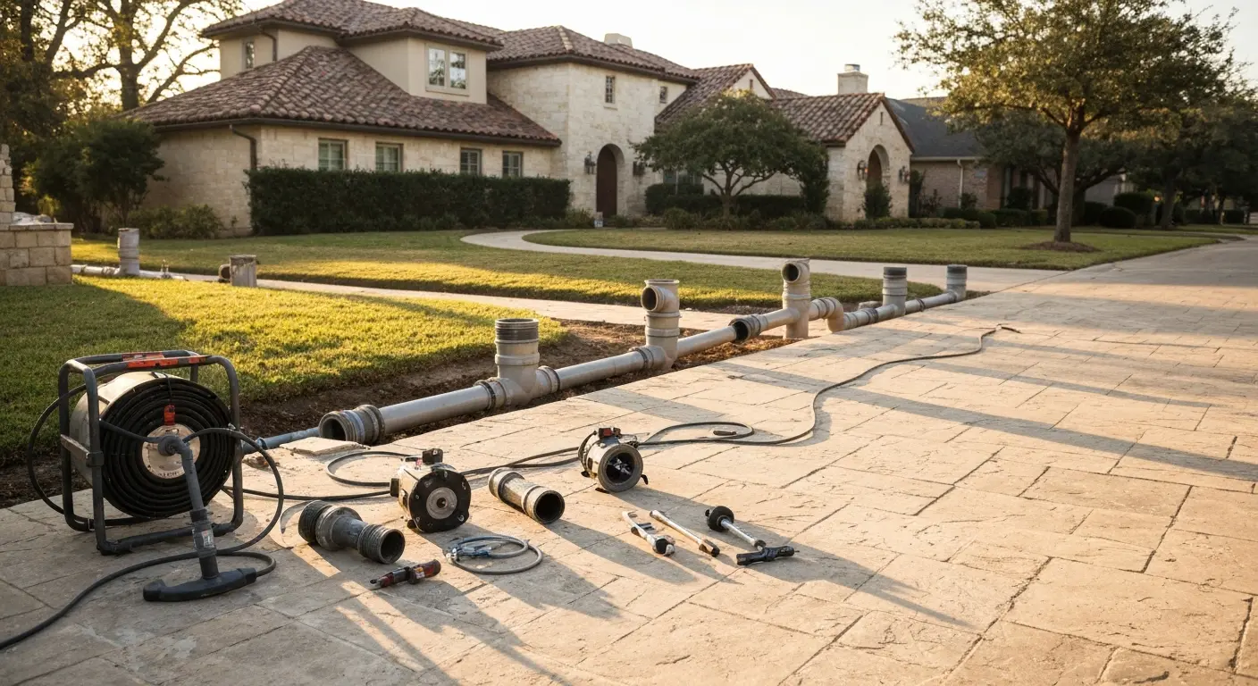 Drain cleaning and pipe repair work