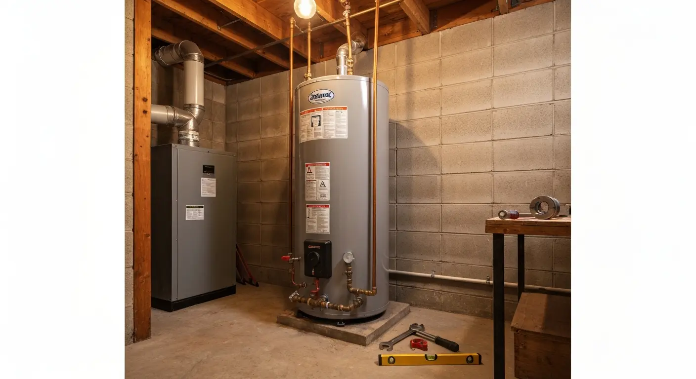 Tank water heater installation