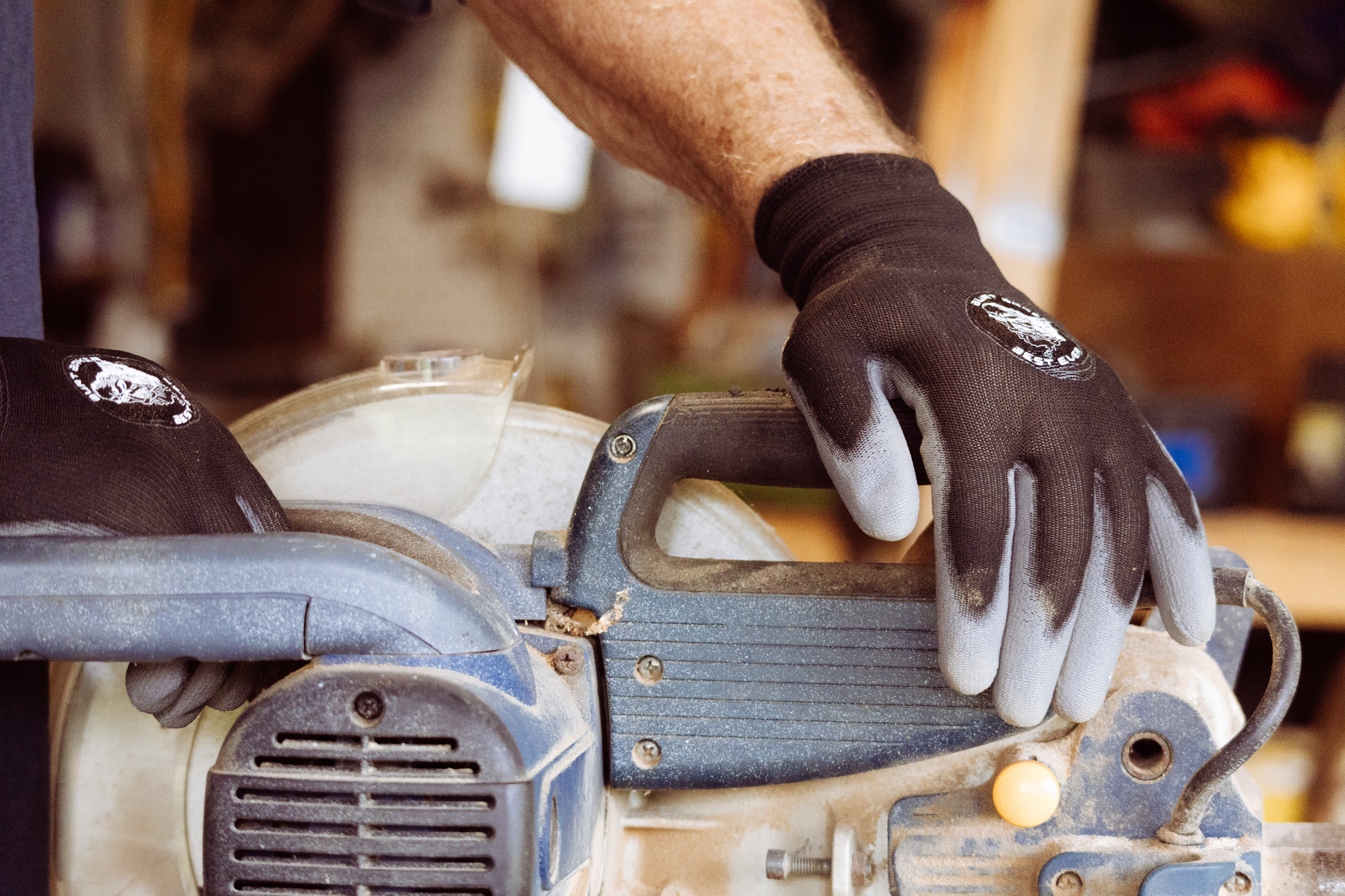 Burt Baker gloves detail
