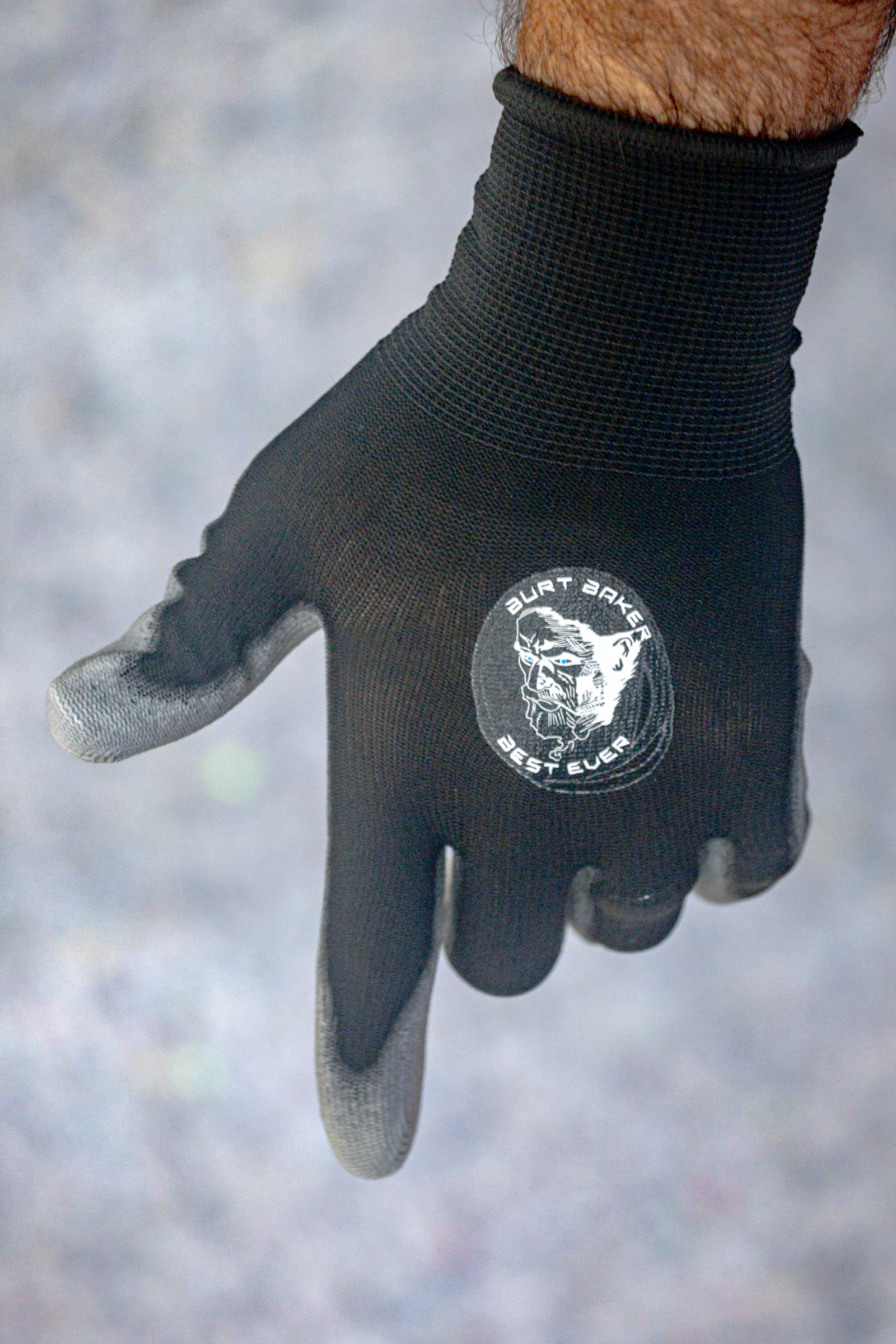 Burt Baker gloves studio detail