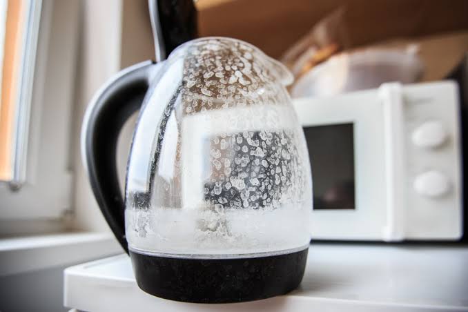 Hard water stains on coffeepot