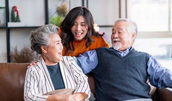 Family discussing an ADU in Litchfield County for aging parents and multigenerational living