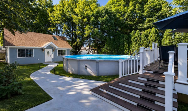 Connecticut backyard with detached structure and open space for custom ADU planning Connecticut backyard with detached structure and open space for custom ADU planning