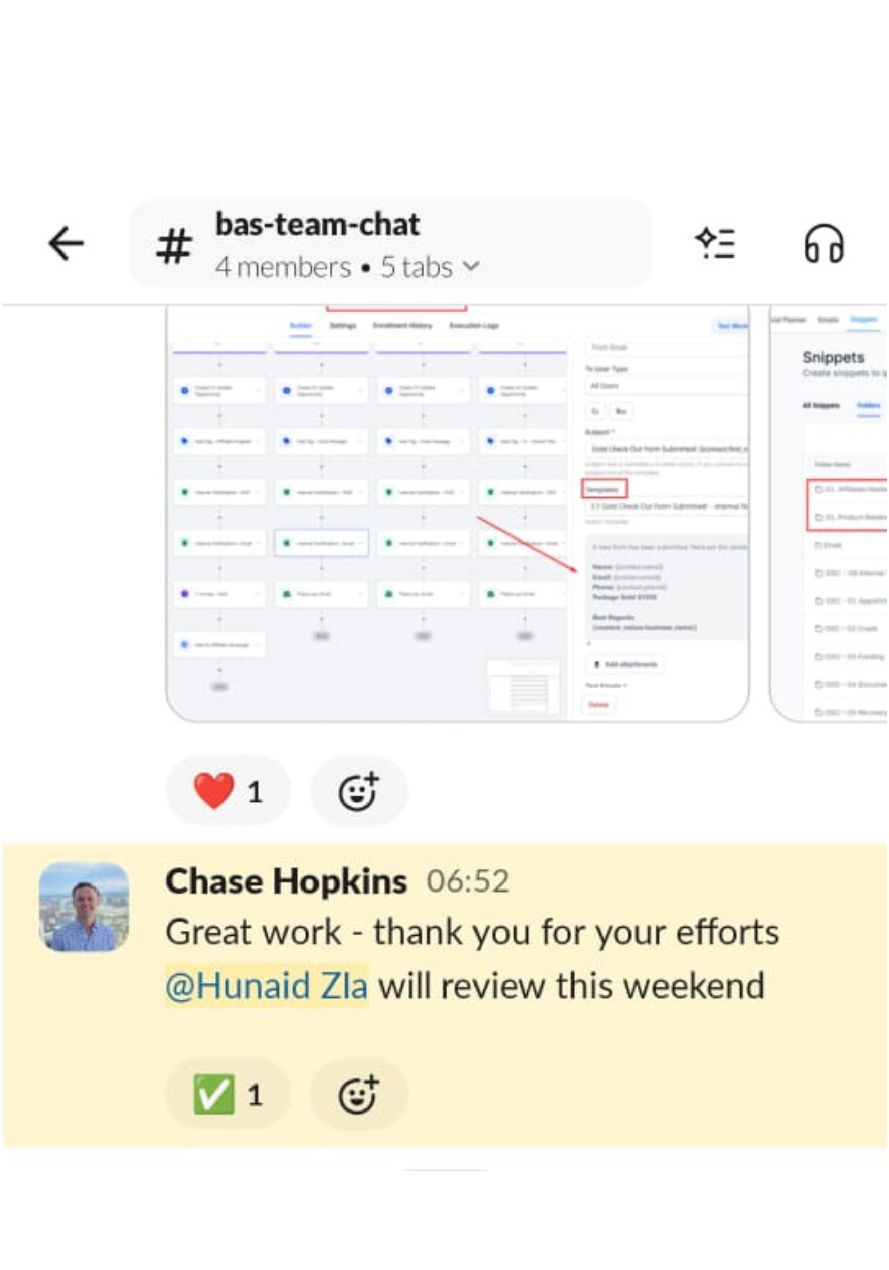 GoHighLevel client testimonial message