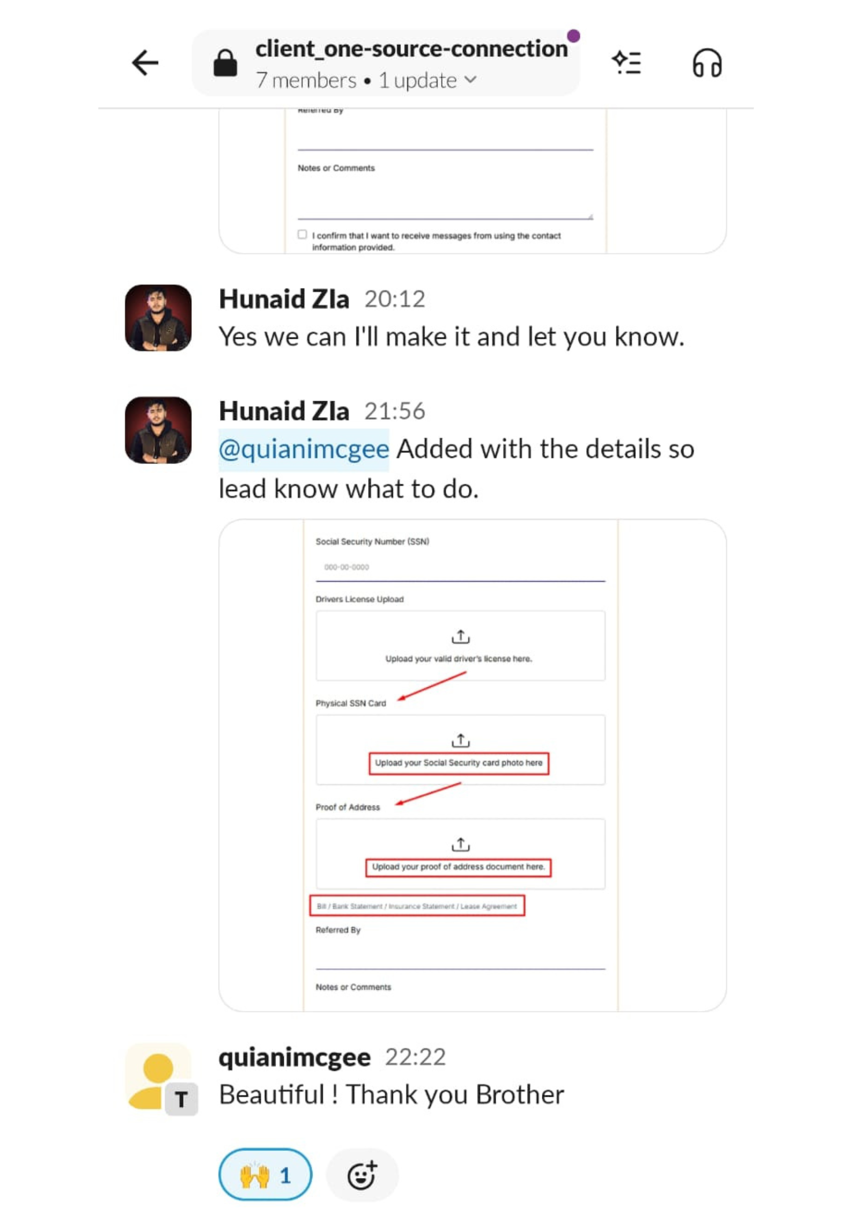 GoHighLevel client testimonial message