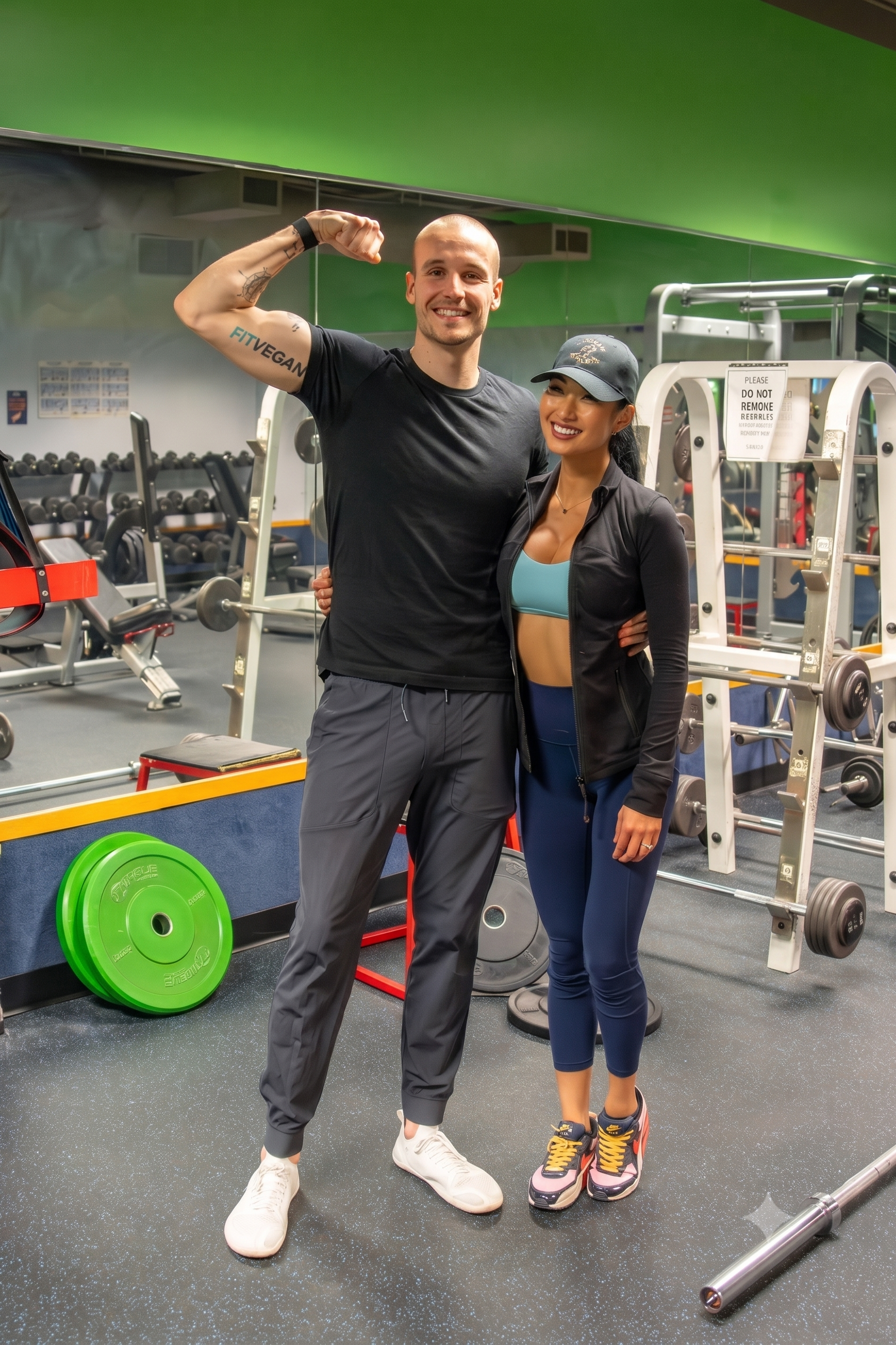 Maxime and Ivy in a gym setting