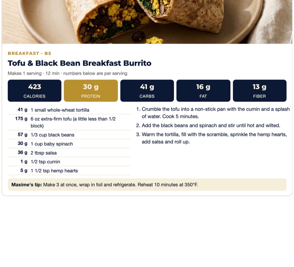 Recipe page