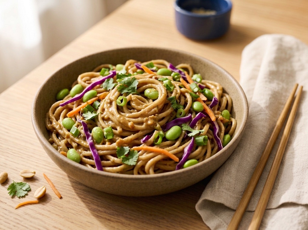 Peanut Noodle Salad with Edamame
