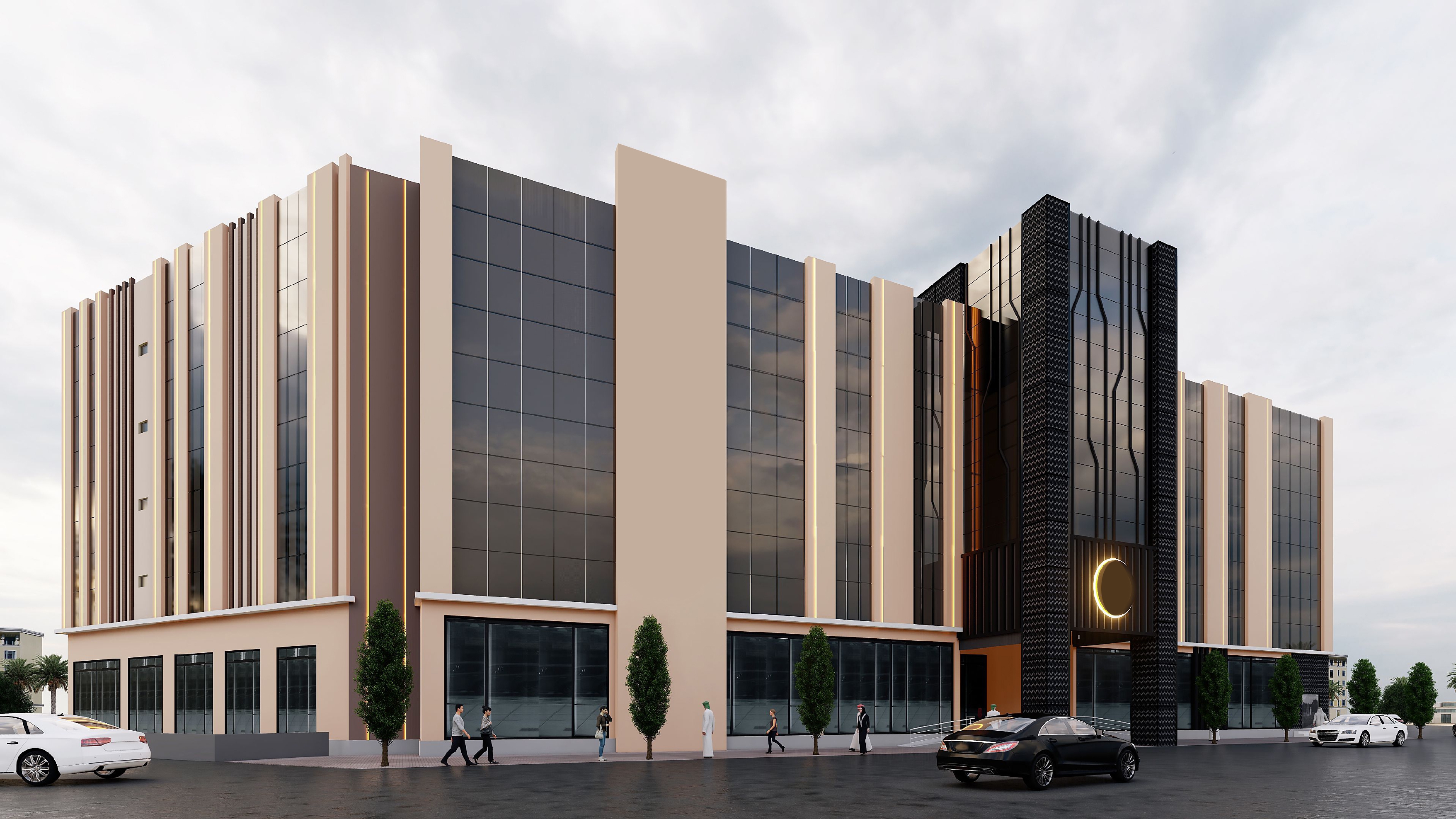 تصميم خارجي بناية تجارية