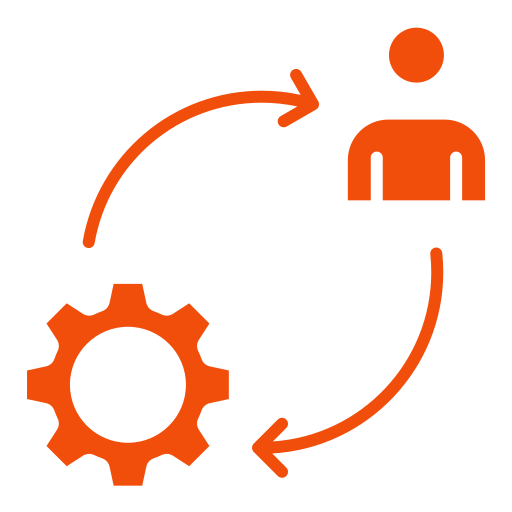 Engagement transformation icon via Hashtel hashtags