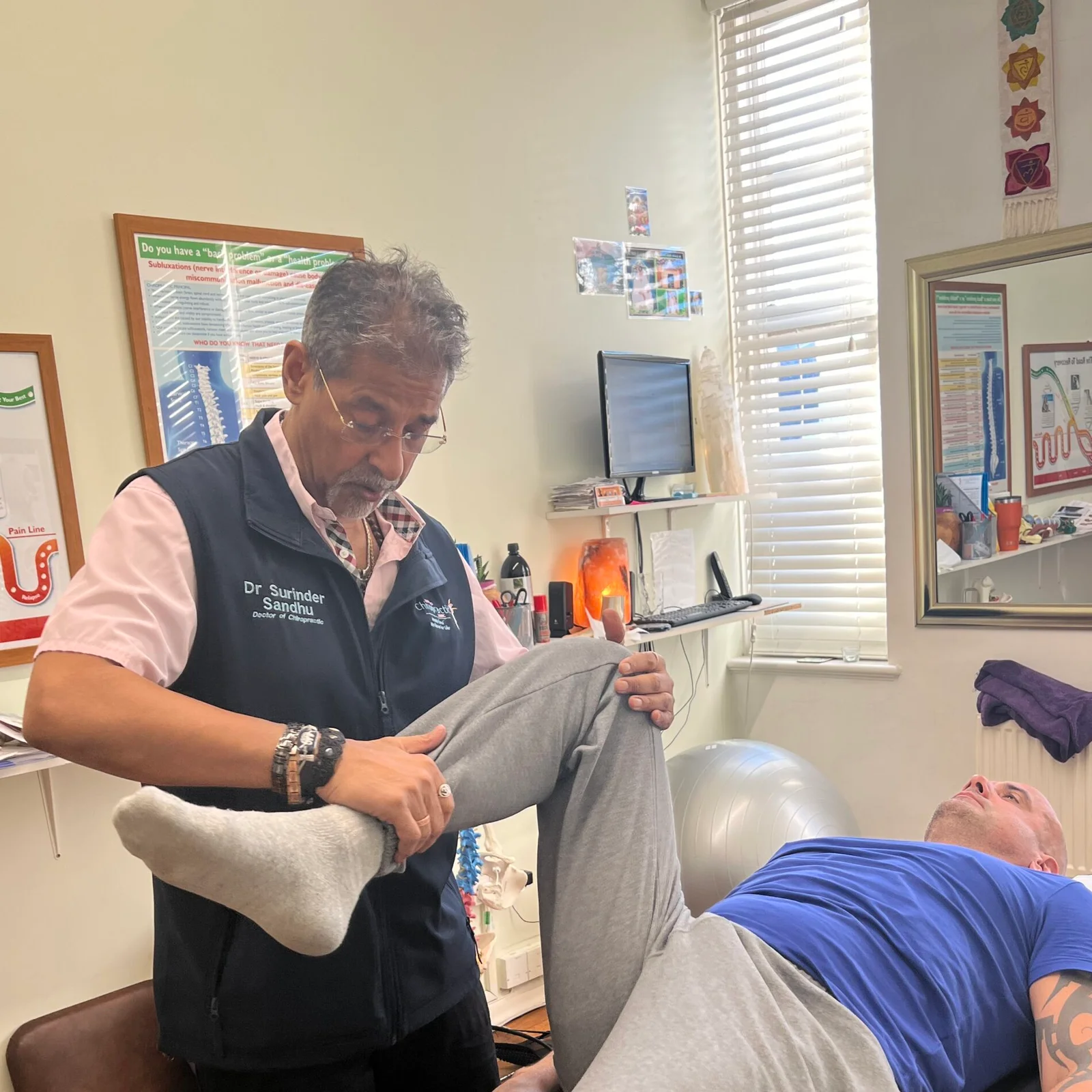 Clinical assessment at Bedford Chiropractic Clinic