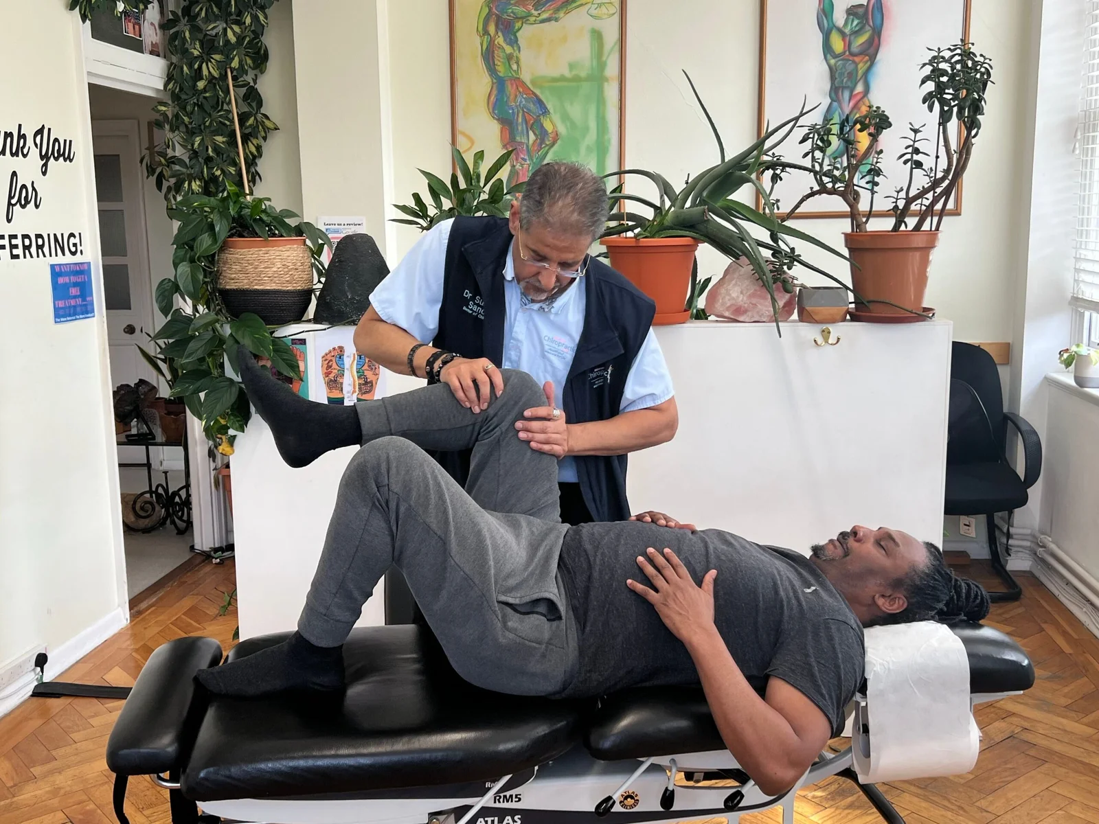Clinical assessment inside Bedford Chiropractic Clinic
