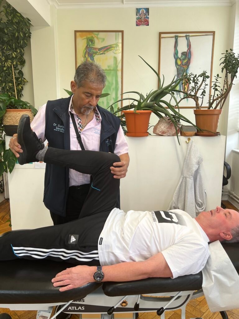 Clinical assessment at Bedford Chiropractic Clinic