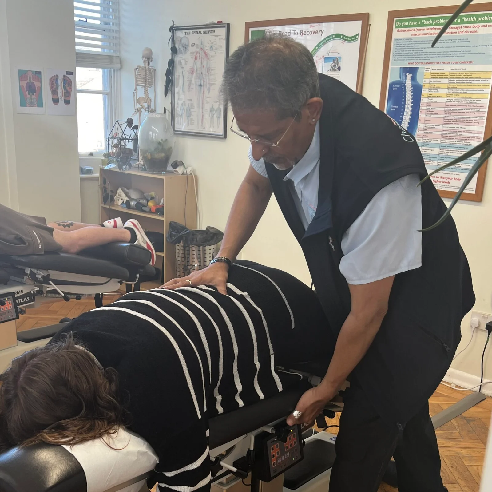 Clinical assessment inside Bedford Chiropractic Clinic