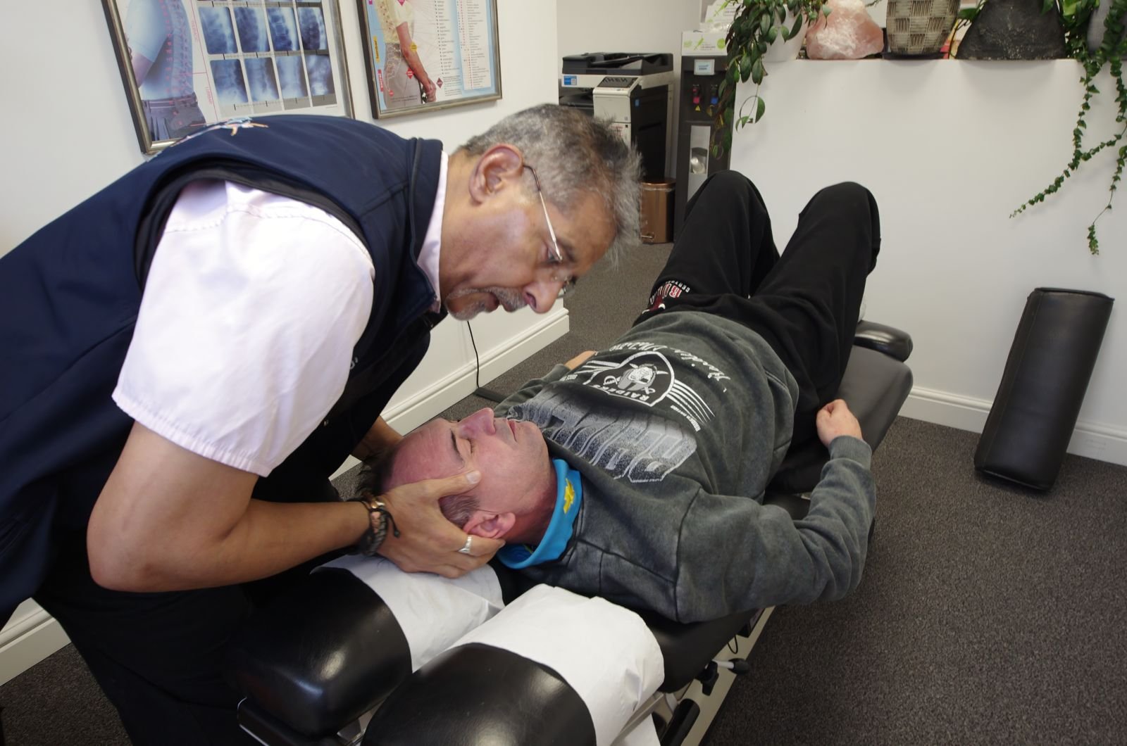 Clinical assessment inside Bedford Chiropractic Clinic
