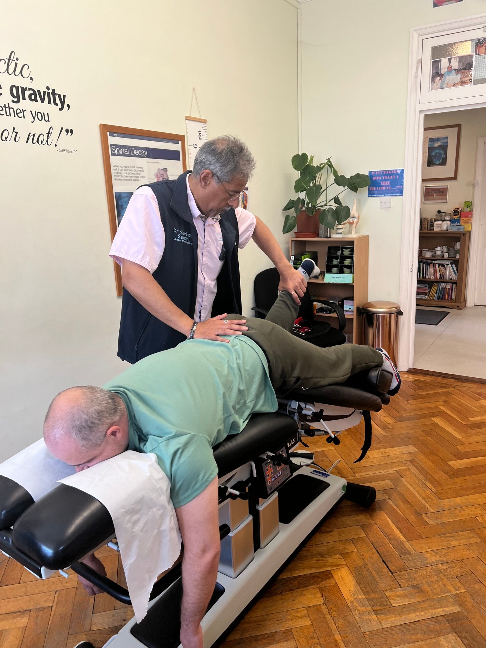 Clinical assessment at Bedford Chiropractic Clinic