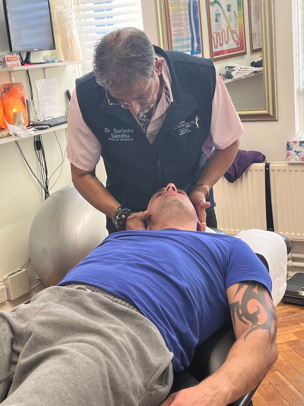 Clinical assessment at Bedford Chiropractic Clinic