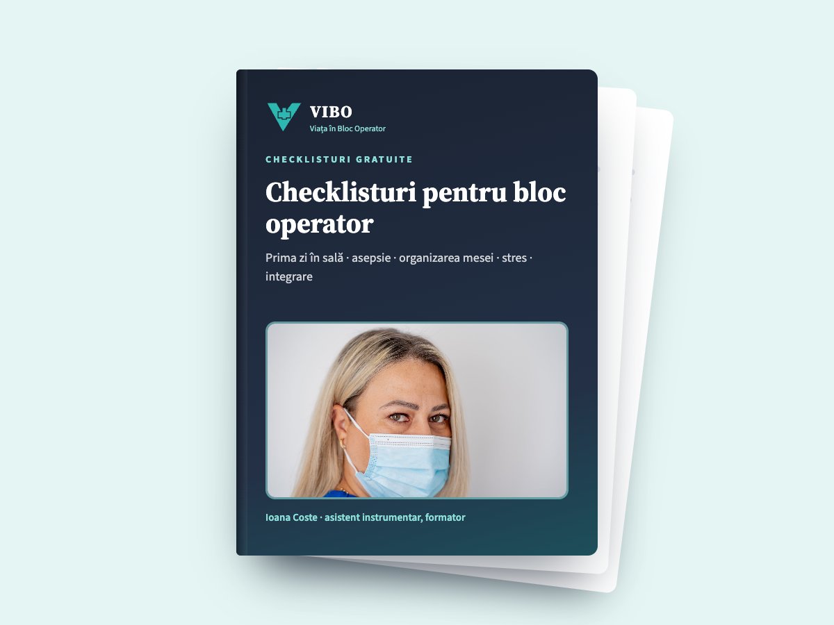 Pachetul de checklisturi pentru bloc operator