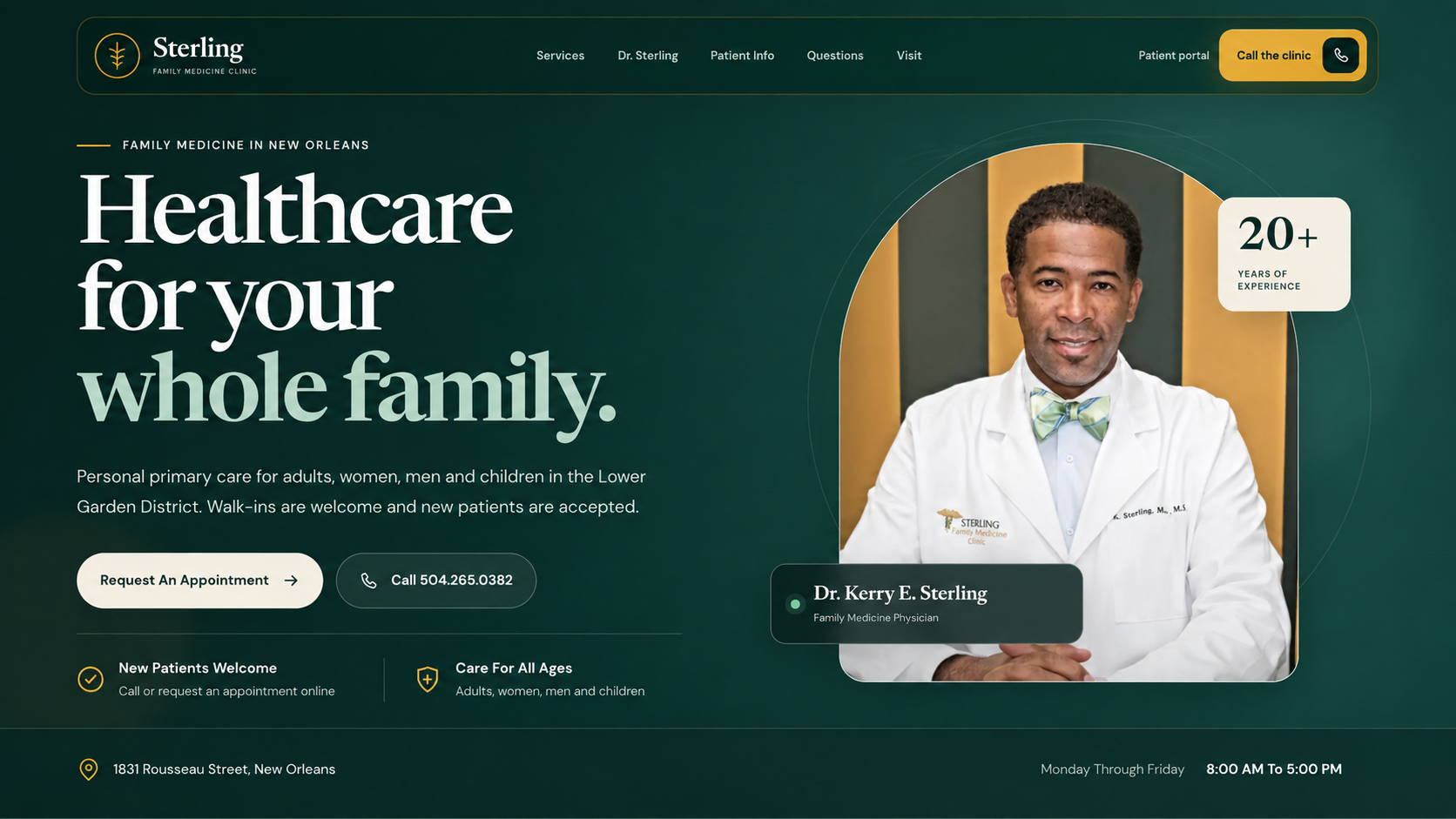 Sterling Family Medicine website design