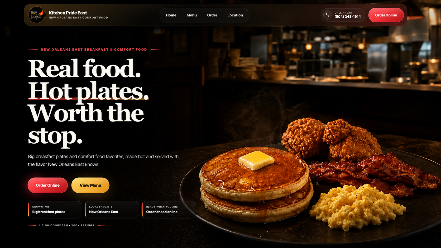 Kitchen Pride East responsive website design