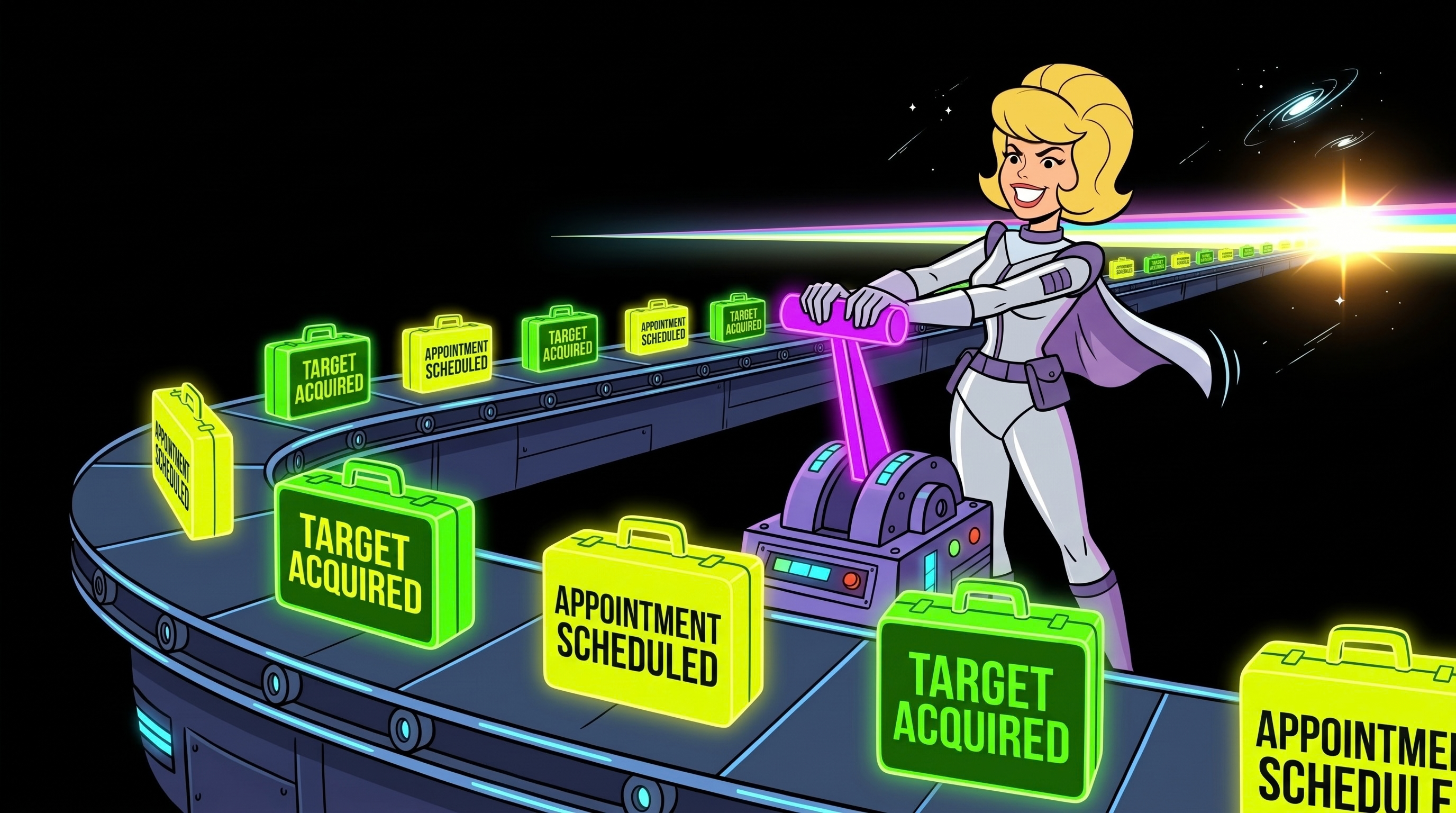 Retro Conveyor Belt Graphic