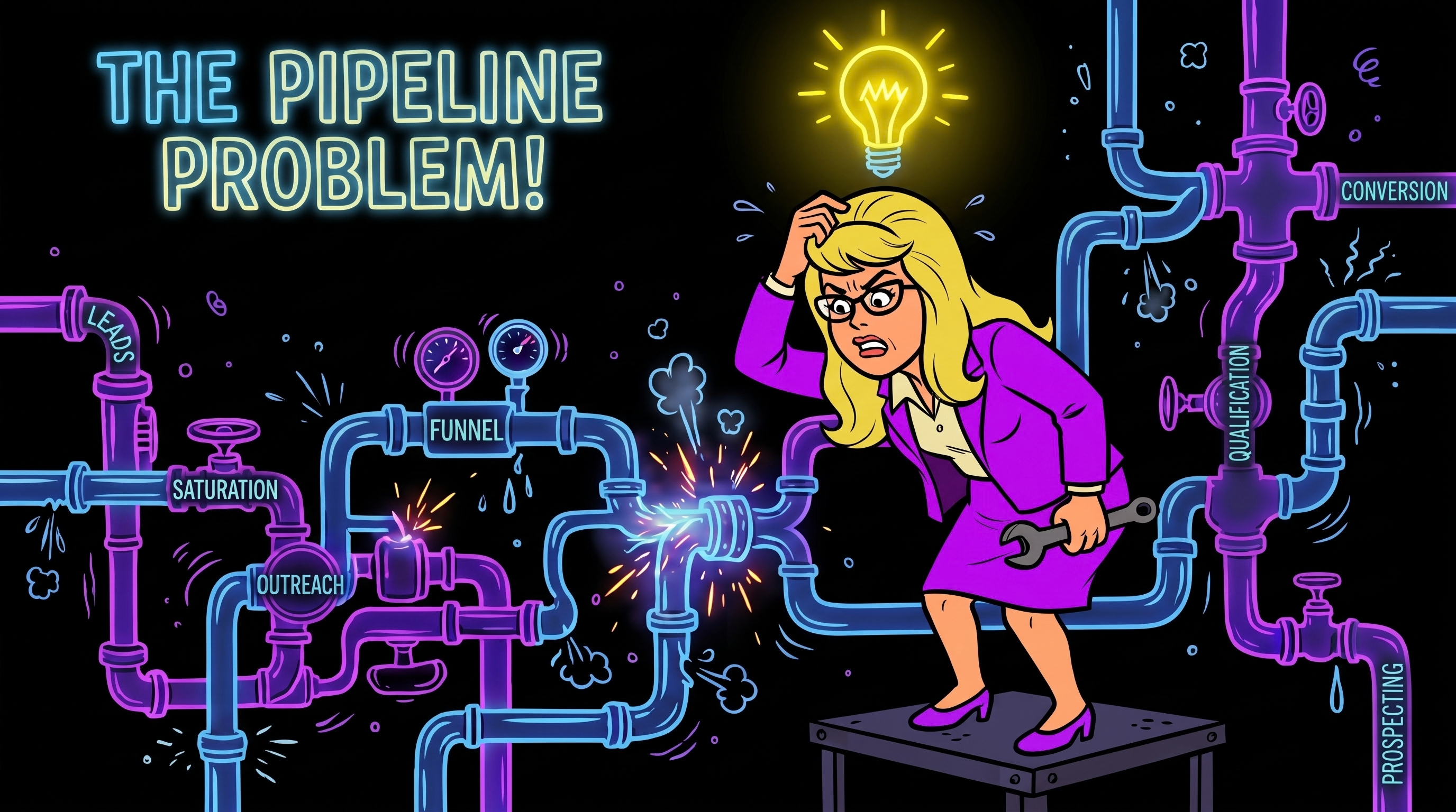 Retro Pipeline Graphic