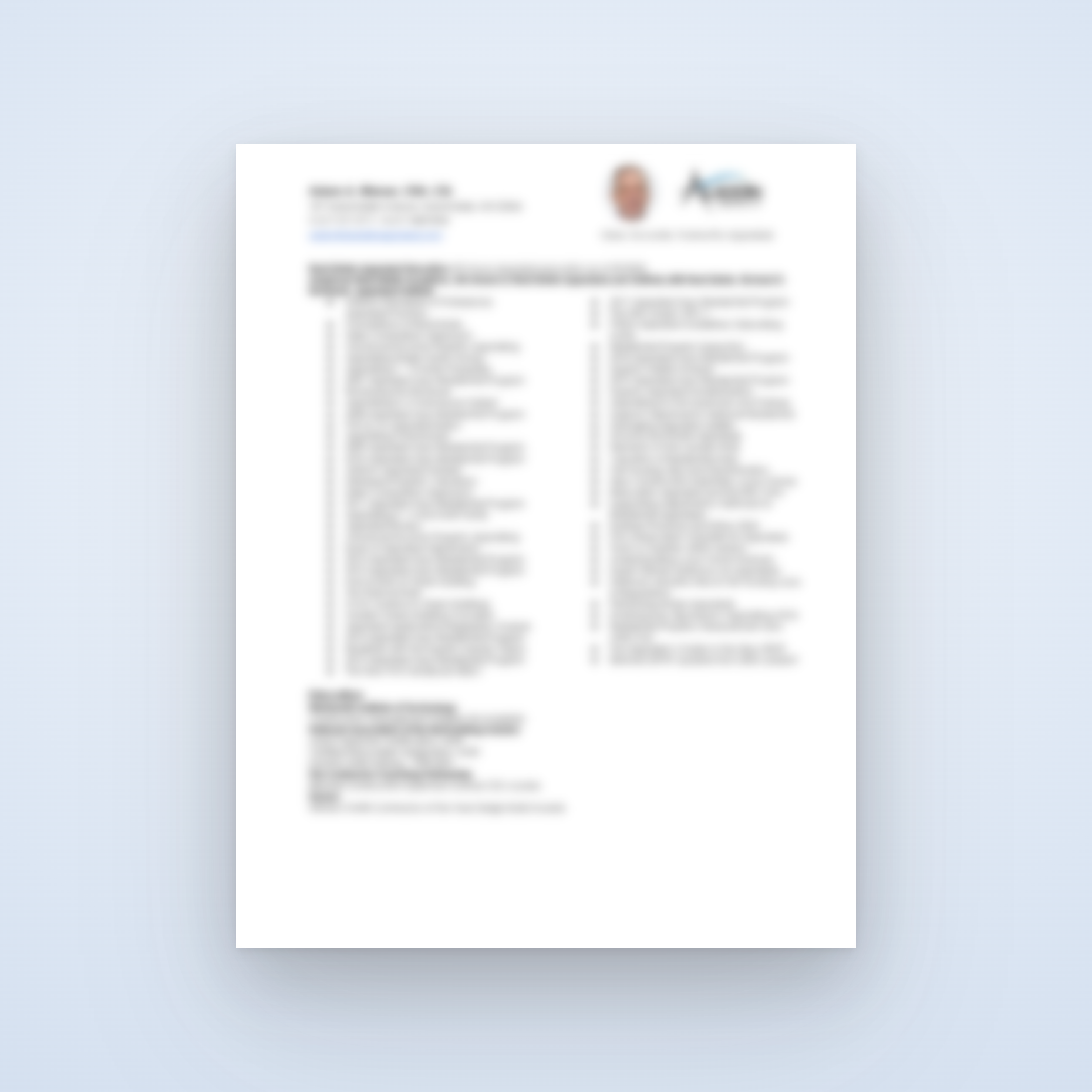 Preview of Adam Wiener's education list document