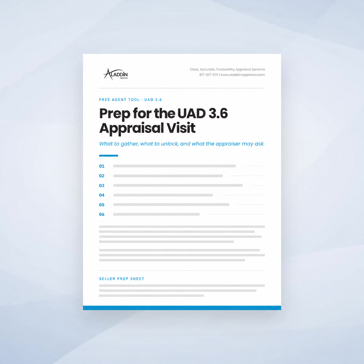 Prep for the UAD 3.6 Appraisal Visit cover