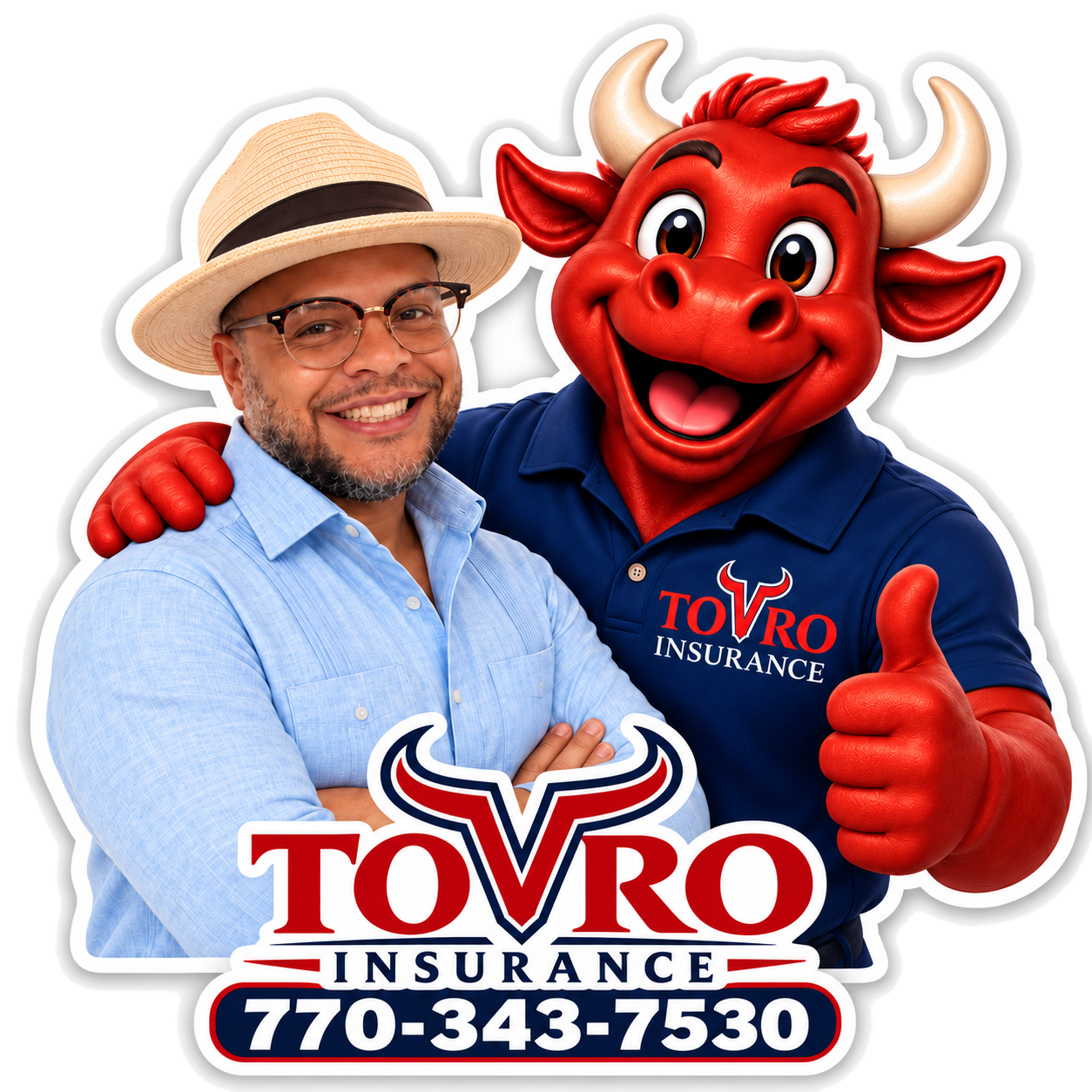 David Miguel and the Toro mascot welcome you to ASKTORO