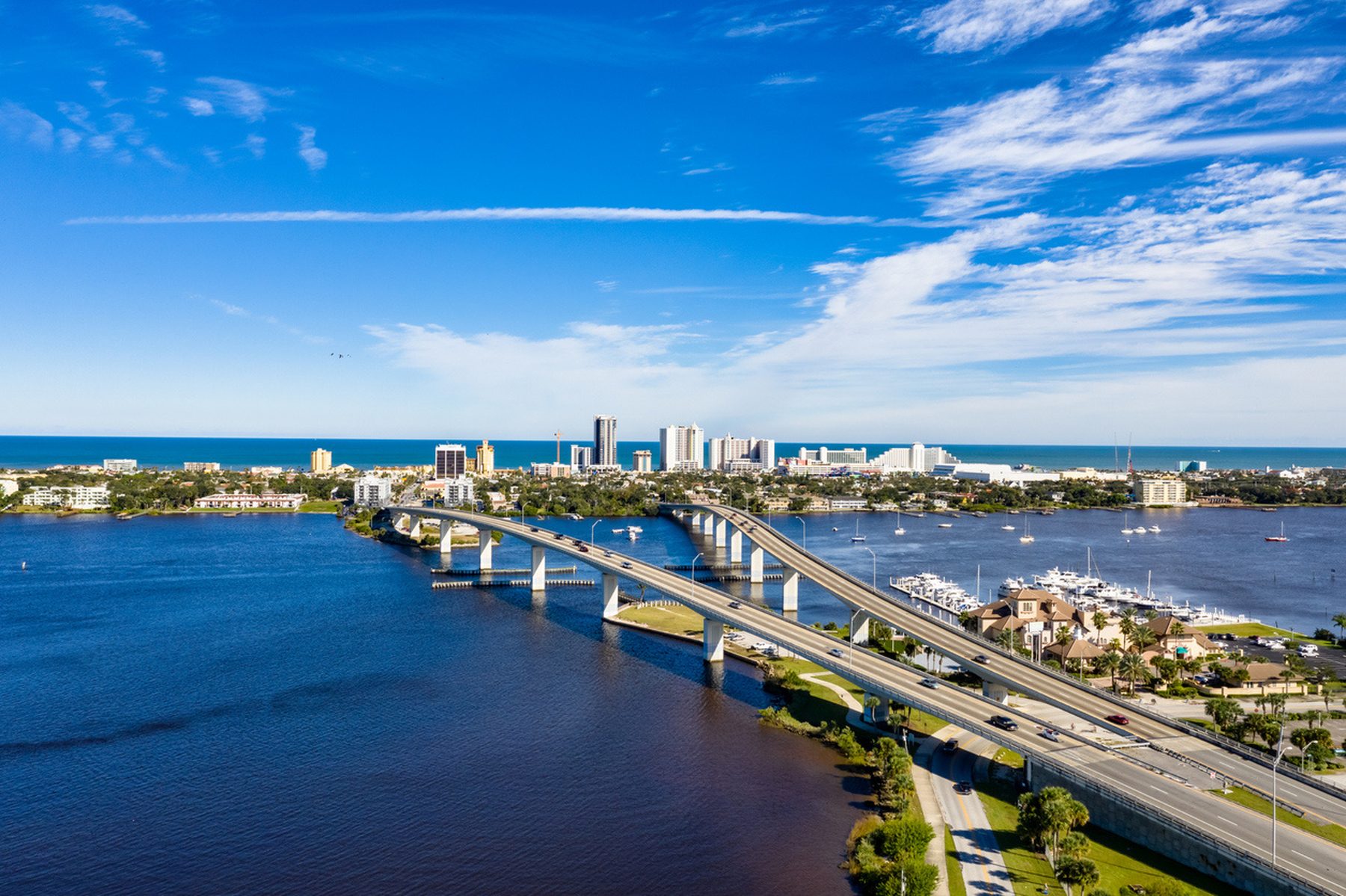 Volusia County intracoastal and Atlantic coastline