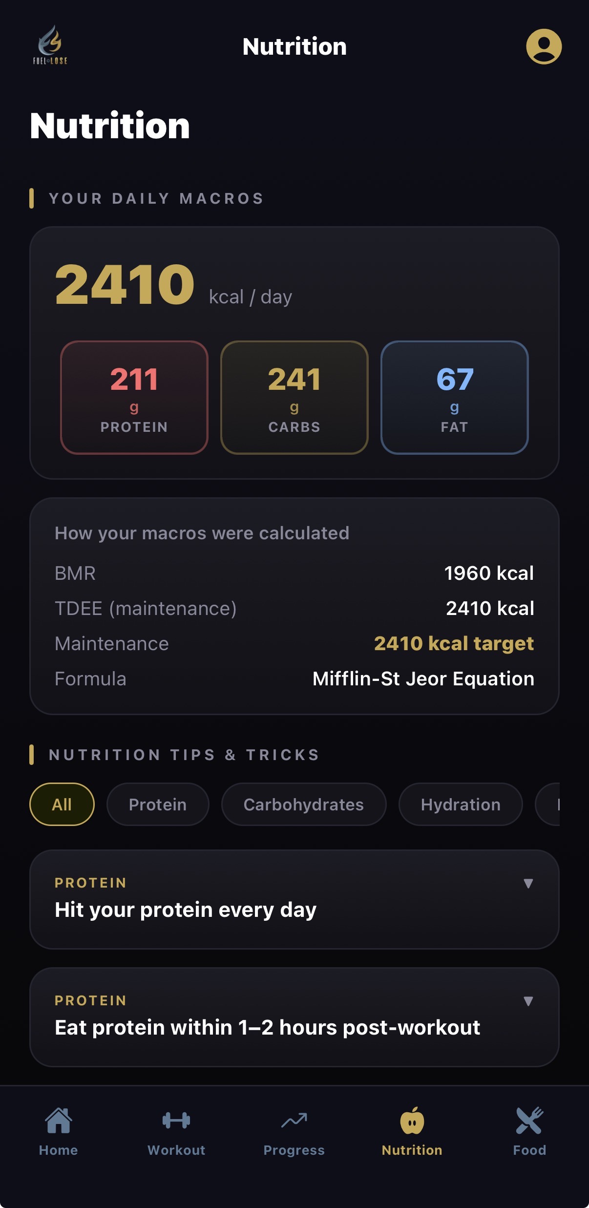 Nutrition & Macros