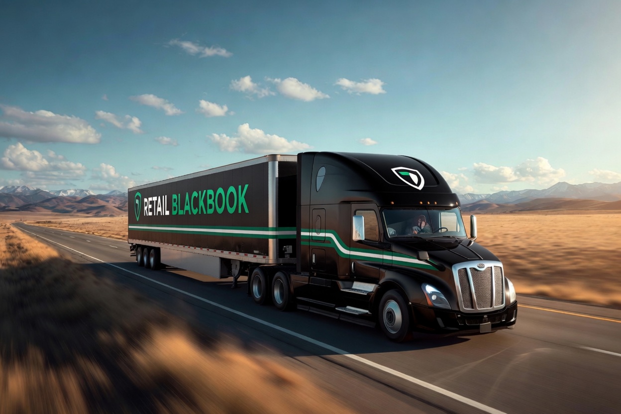 Retail Blackbook delivery truck