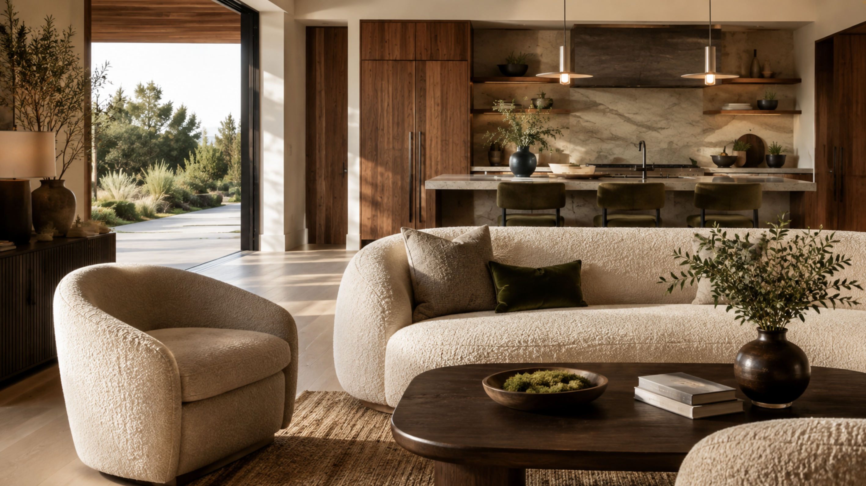 Sophisticated open-concept furnished home